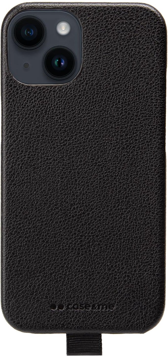 Cover Amelie in Lederoptik für das iPhone 14, Schwarz