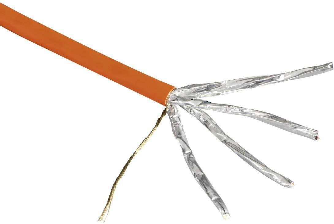 Netzwerkkabel, CAT-7, 10 Gbit/s, S/FTP geschirmt, halogenfrei, Rolle, 25 m (00020098)