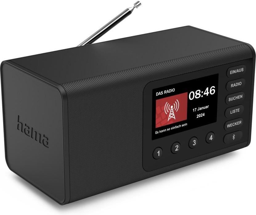Digitalradio "DR1001", FM/DAB/DAB+/Bluetooth® RX, Radiowecker, Schwarz (00054260)