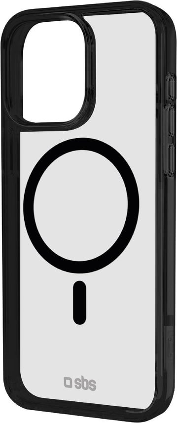 Case für iPhone 16 Pro mit farbigen Rändern, kompatibel mit MagSafe Aufladung, Schwarz