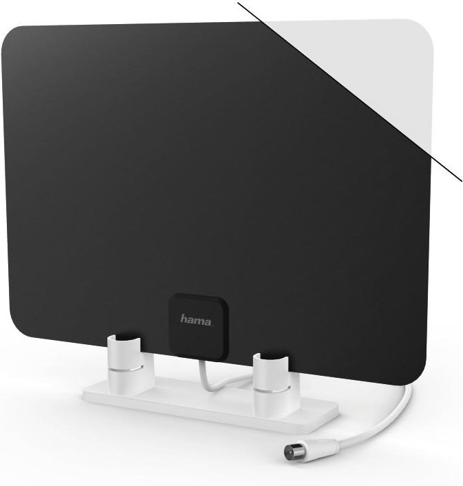 DVB-T/DVB-T2-Zimmerantenne, Performance 15, superflach, Weiß/Schwarz (00179828)