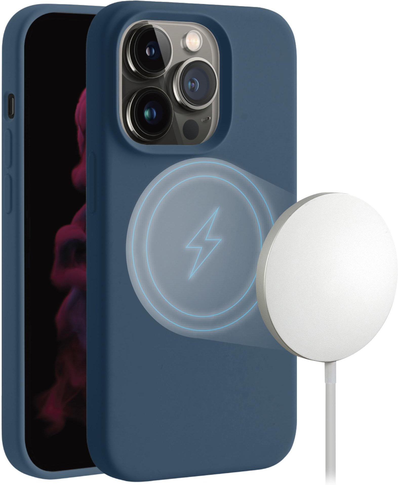 Mag Hype Cover für iPhone 14 Pro, Magnetic Wireless Charging Support, blau (63466) Handyhülle