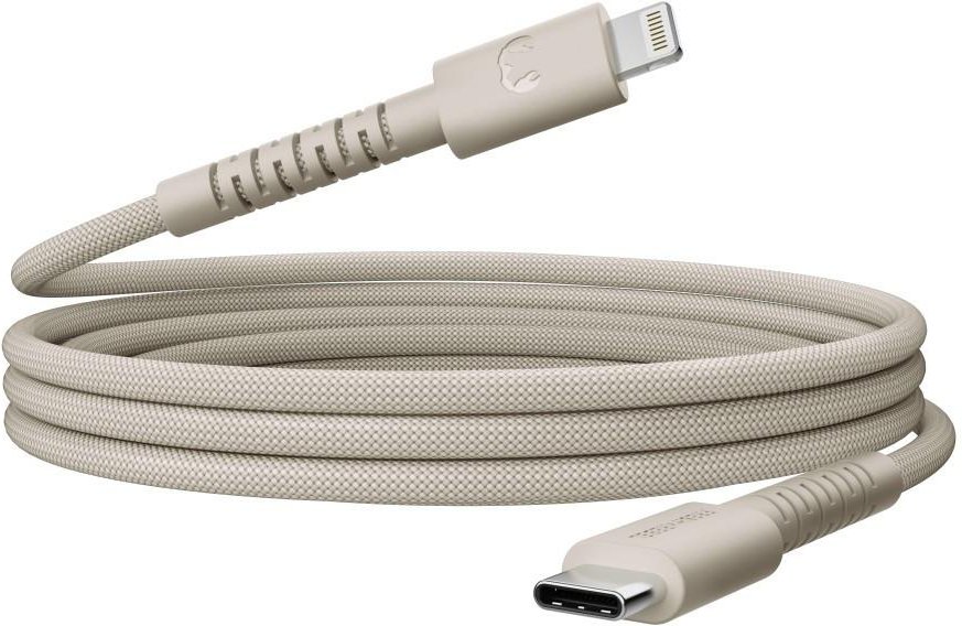 USB-C zu Lightning silicone geflochtenes Kabel "FlexWave" 2m, Silky Sand (00231905)