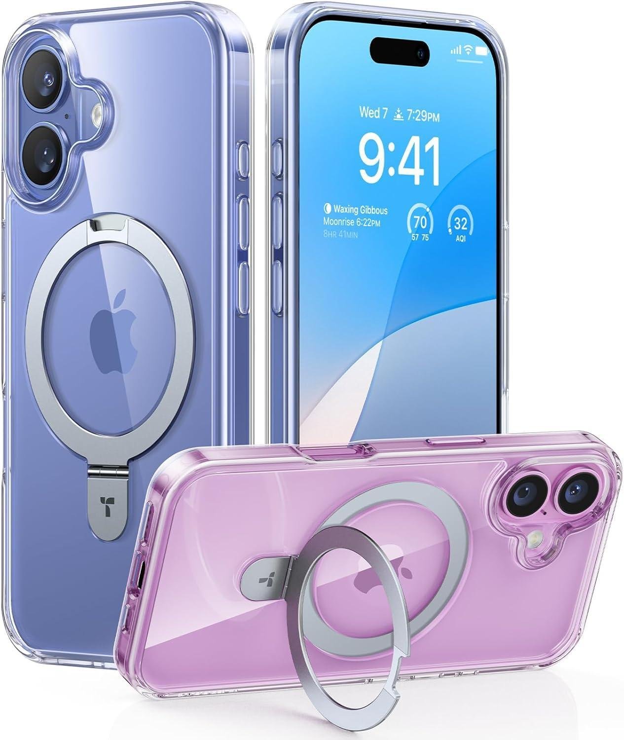 Ostand Series für iPhone 16 Plus Clear Handyhülle