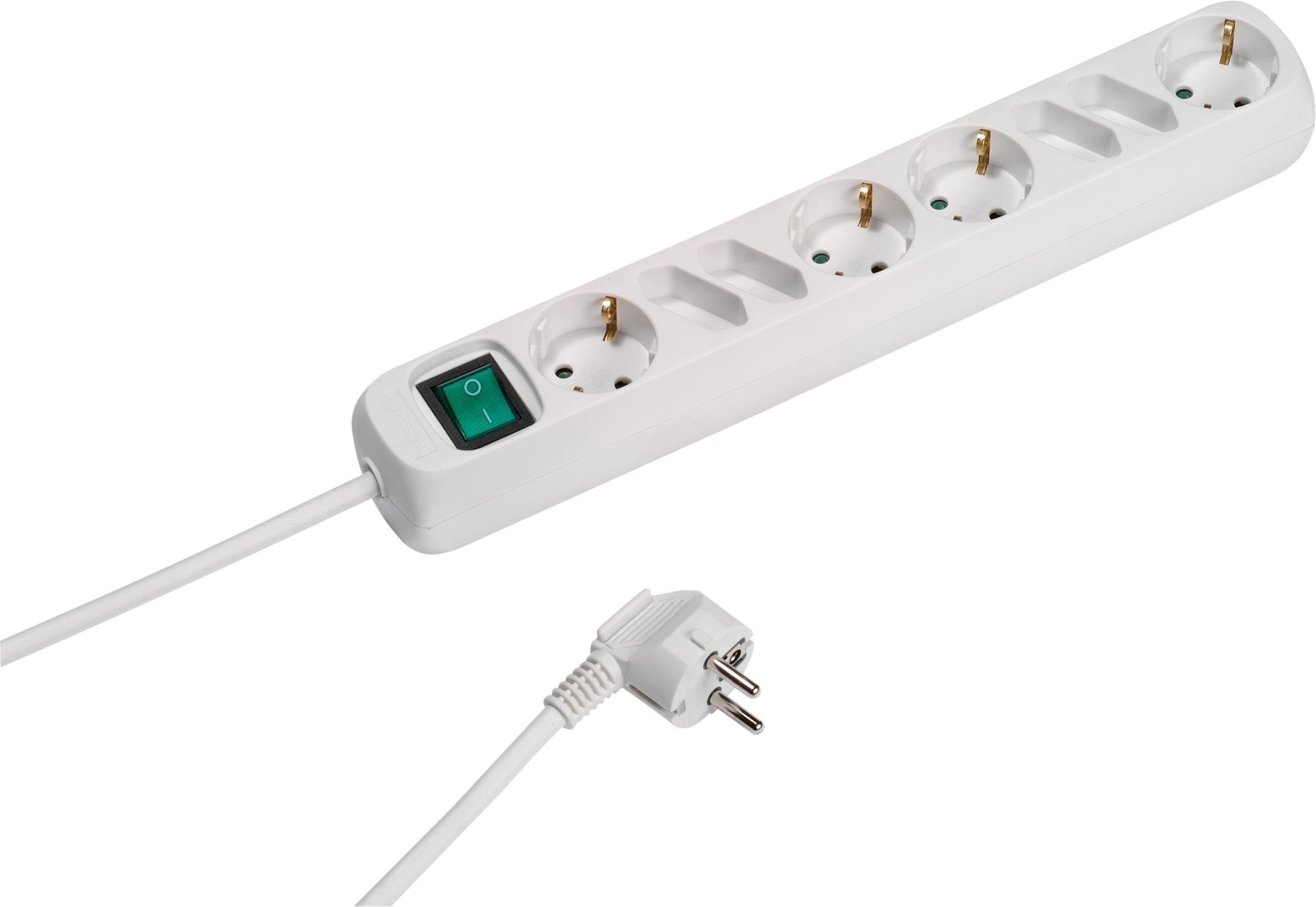 8-fach Steckdosenleiste, schaltbar weiß (62328)