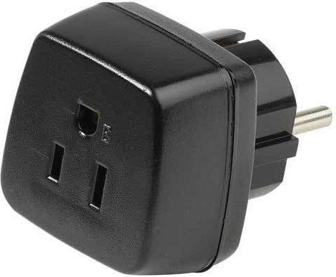 Reisestecker USA, USA Buchse - Schuko Stecker, (34436)
