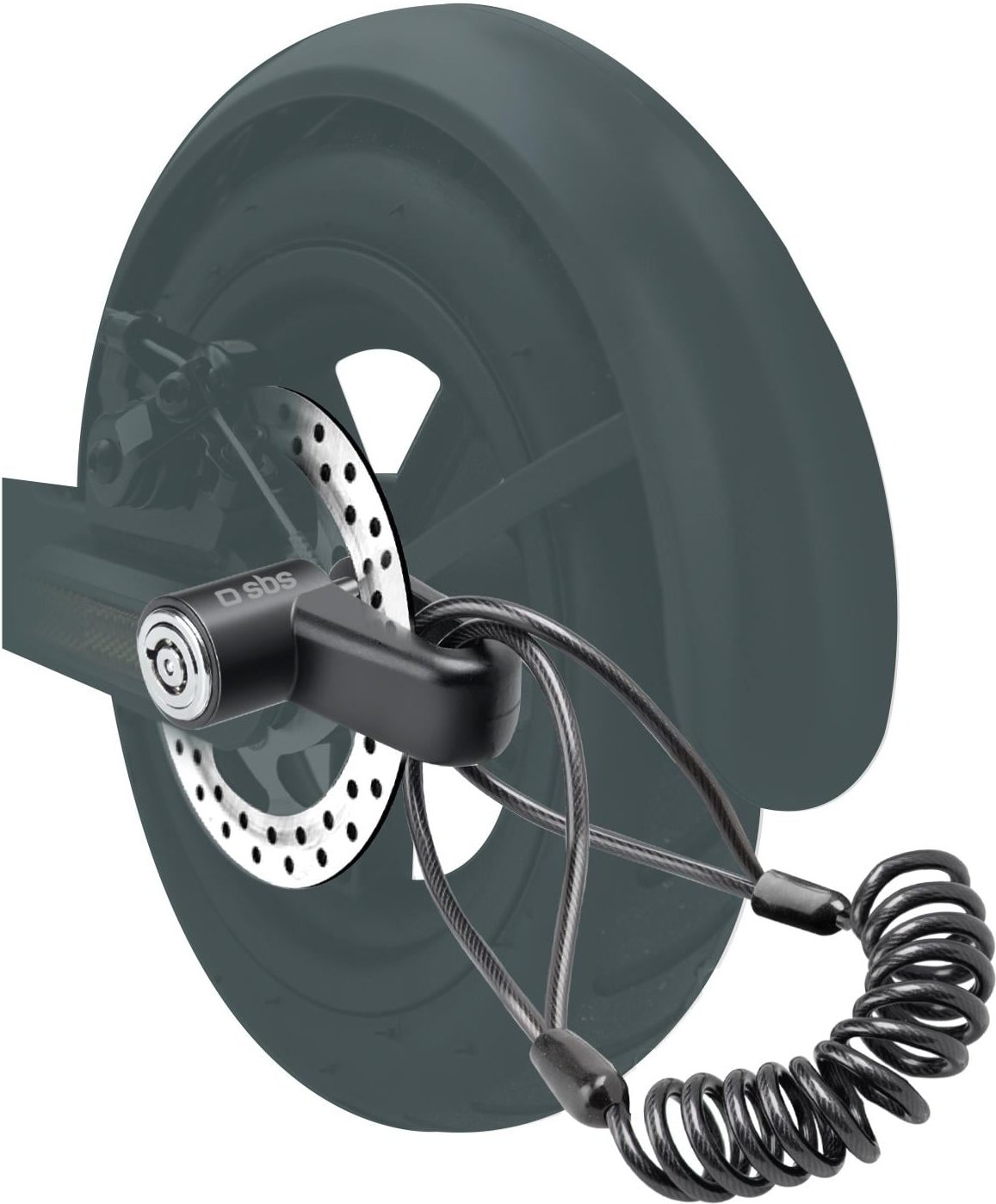 Anti-Diebstahl-Schloss für Fahrrad und Elektroroller, Schwarz