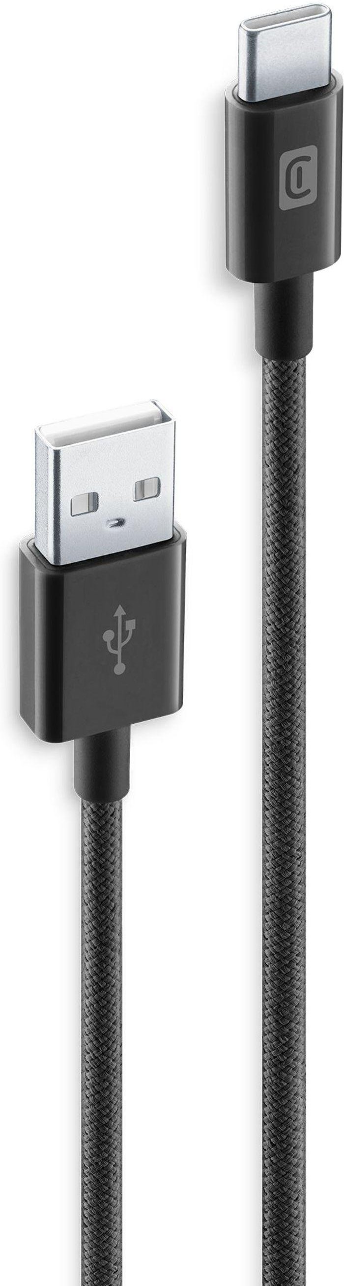 Braided Data Cable USB-A/ Typ-C Black (60909)
