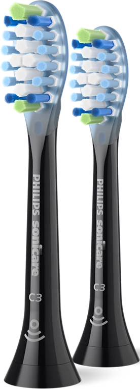 HX9042/88 Sonicare Premium Plaque Defence, 2er, Schwarz Aufsteckbürsten