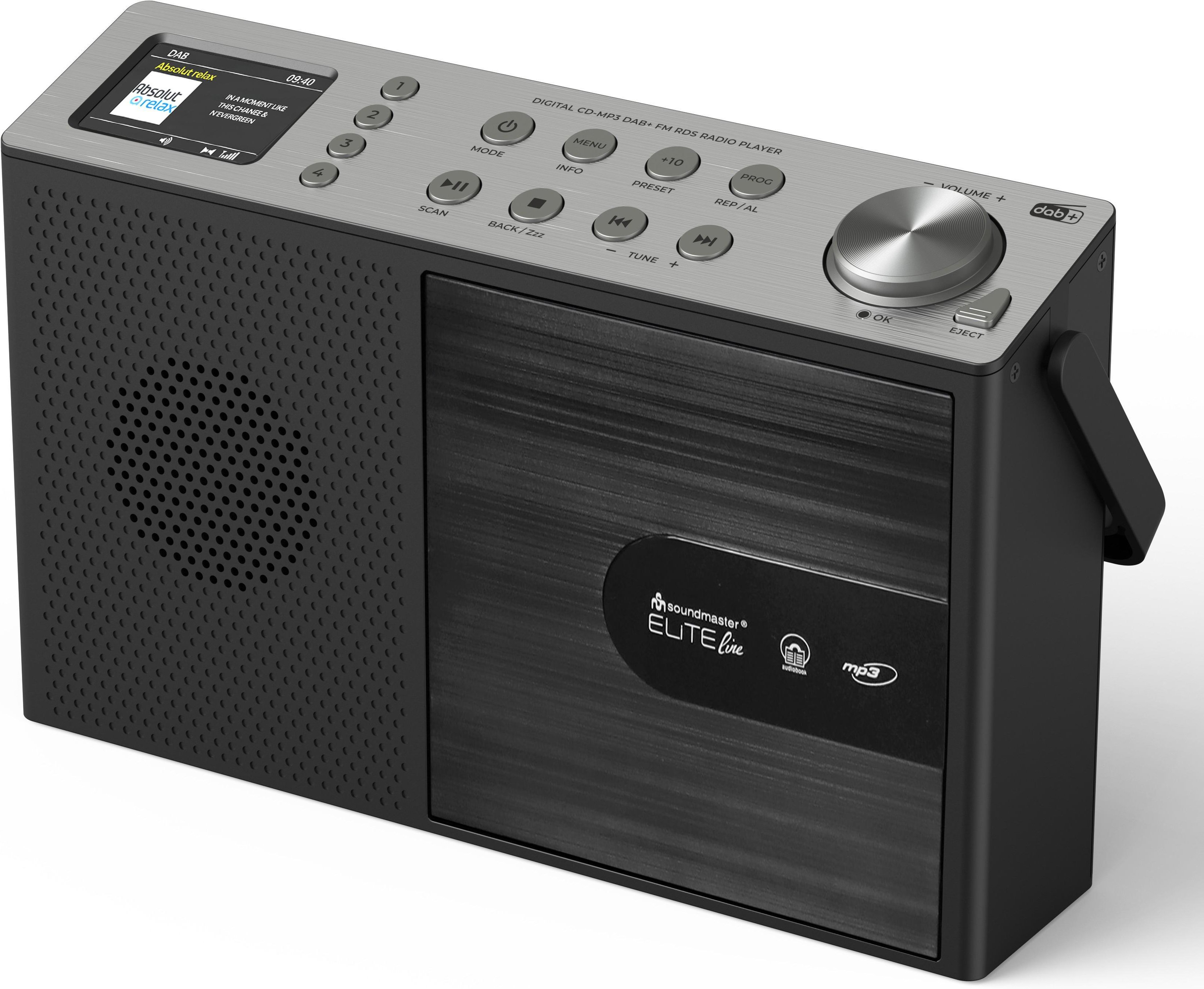 RCD1190SW Schwarz DAB+ Radio mit CD Player