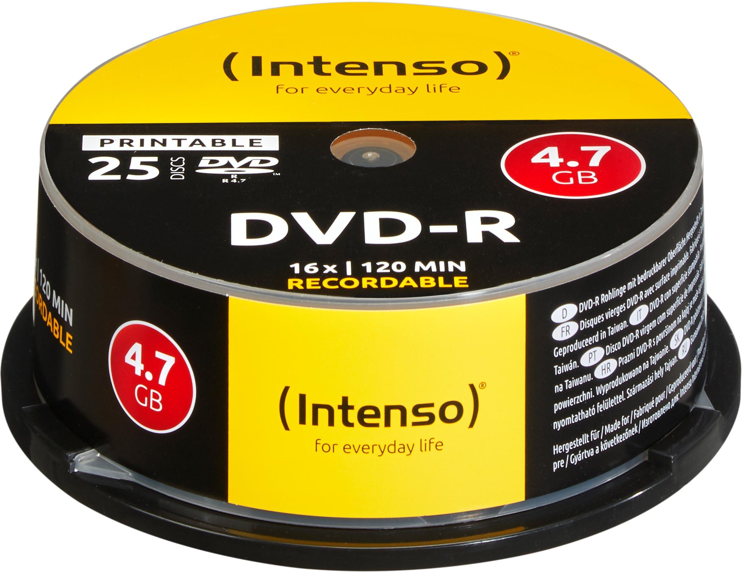 Thumbnail - DVD-R 4.7GB 60x 25er-Pack Printable DVD-Rohlinge