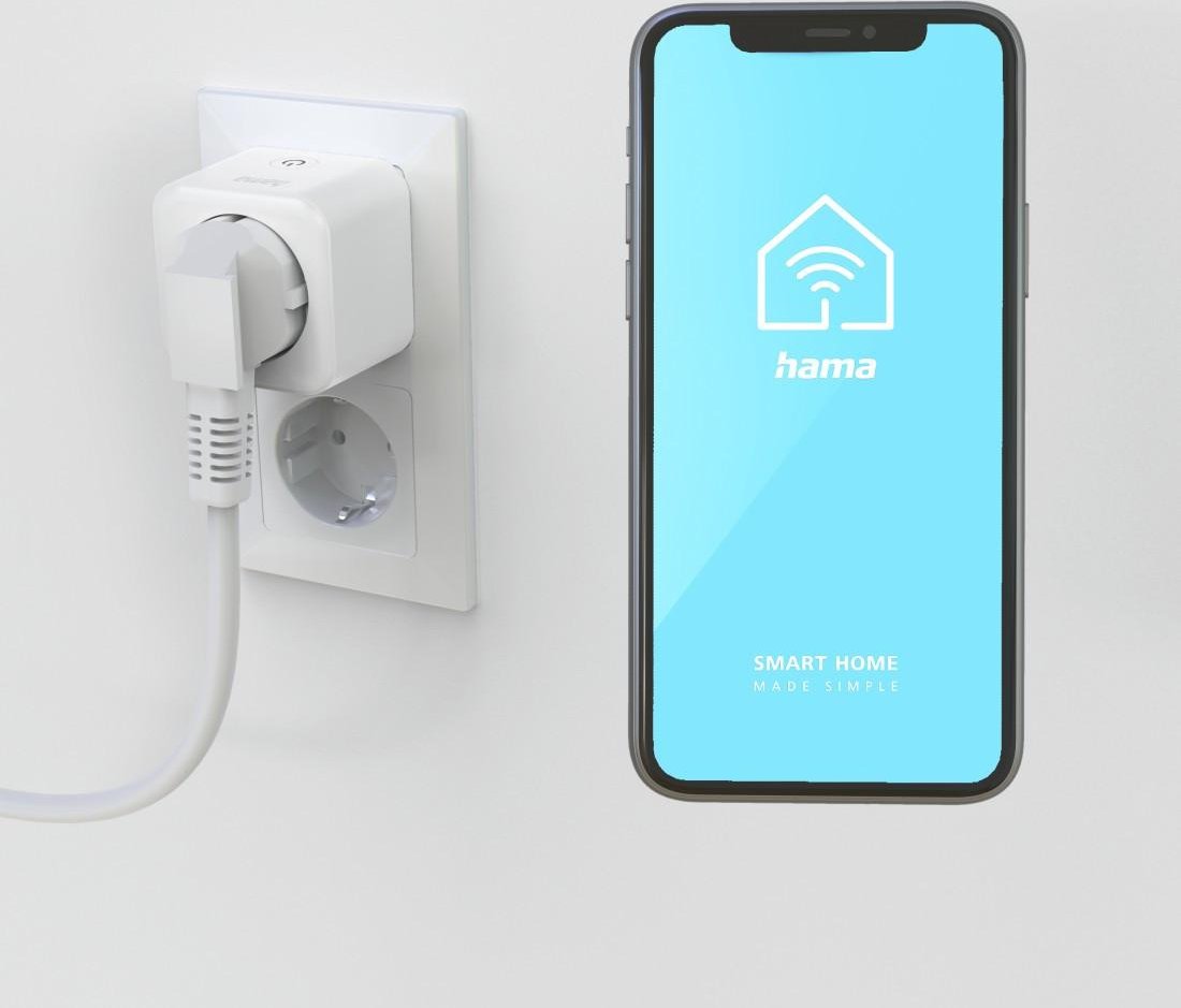 Smarte WLAN-Steckdose, Matter, sprach- u. appgesteuert, nachrüstbar, 3.680W (00176638)