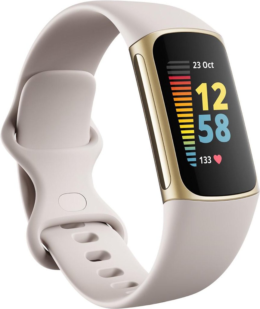 Charge 5 Mondweiß / Edelstahl Softgold Fitness Tracker