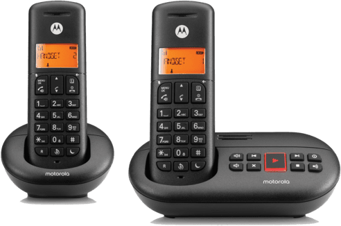 E212 Duo, Schwarz Schnurloses Telefon