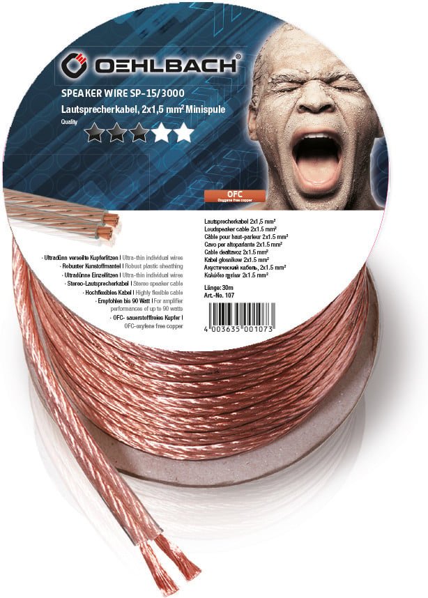 Lautsprecherkabel LS-Kabel 2x1,5mm² glasklar 20m SB