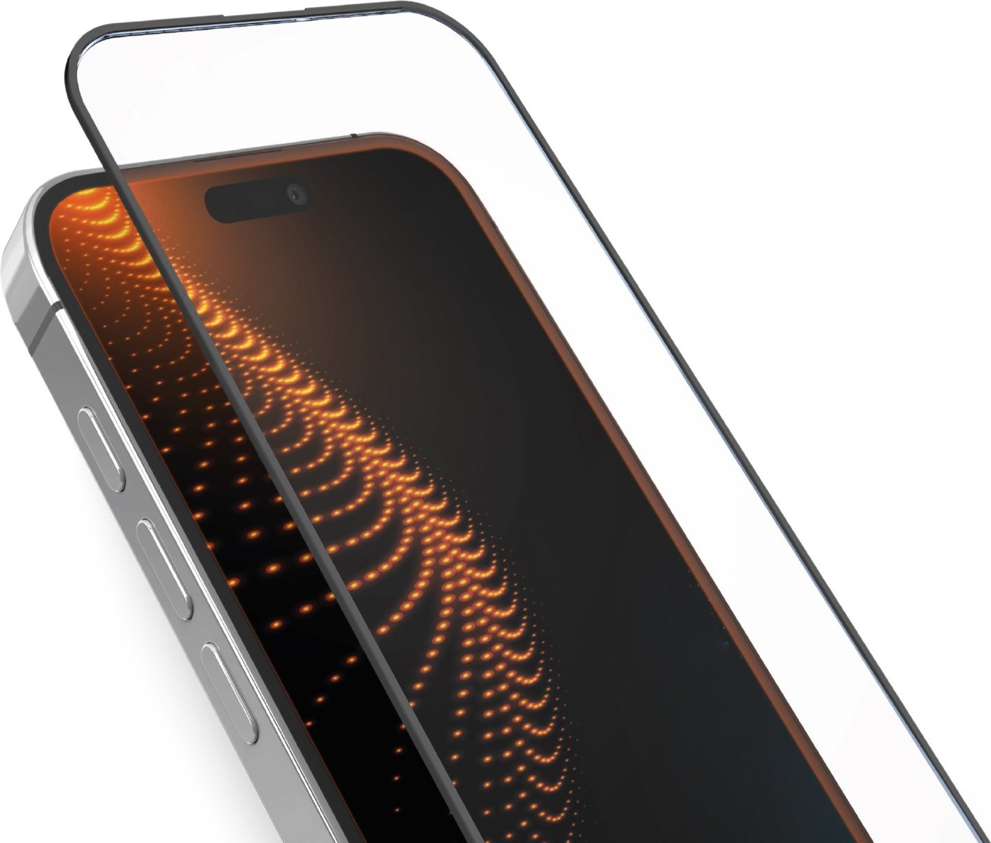 Ultra-widerstandsfähiges Schutzglas für iPhone 16 Pro Max mit D3O-Technologie und Applikator, Schwarz