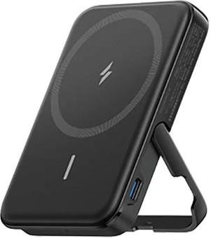 Thumbnail - 322 MagGo Powerbank (5.000mAh, 7,5W), USB-C und mit Stand, Schwarz