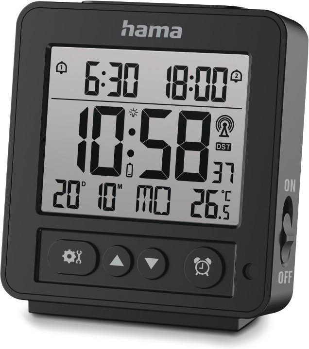 Digitaler Funkwecker "Rhodos", LCD, Schwarz (00185895)