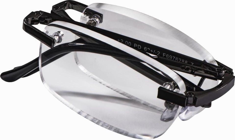 Falt-Lesehilfe, rahmenlos, Metall, Gun, +3,0 dpt (00096287)