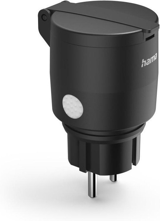 Smarte WLAN-Steckdose f. außen, sprach-/appgesteuert, 2.300W, IP44, Schwarz (00176627)