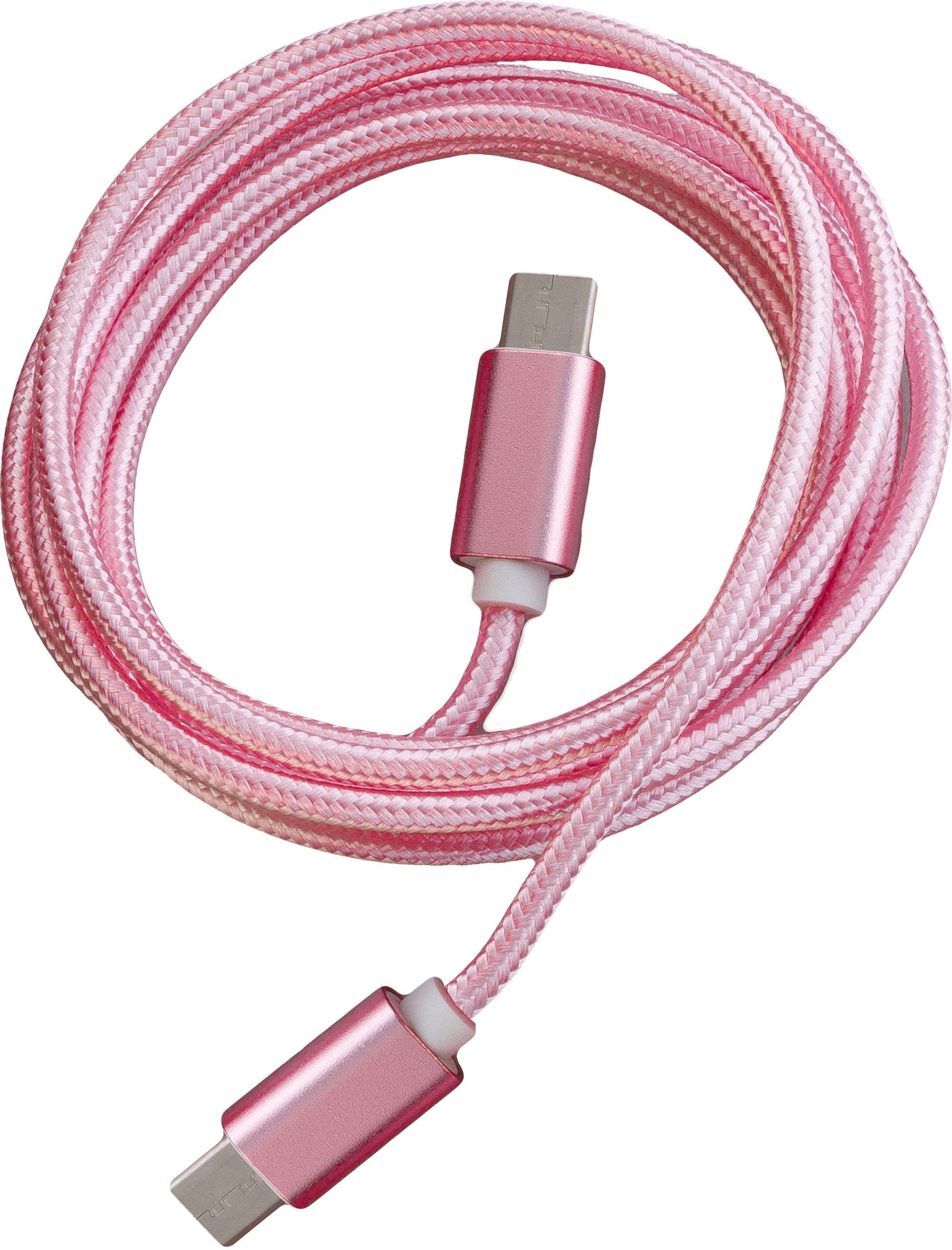 FASHION 1,5m Data Cable Rose Typ-C/ Typ-C mit Sync- und Ladefunktion