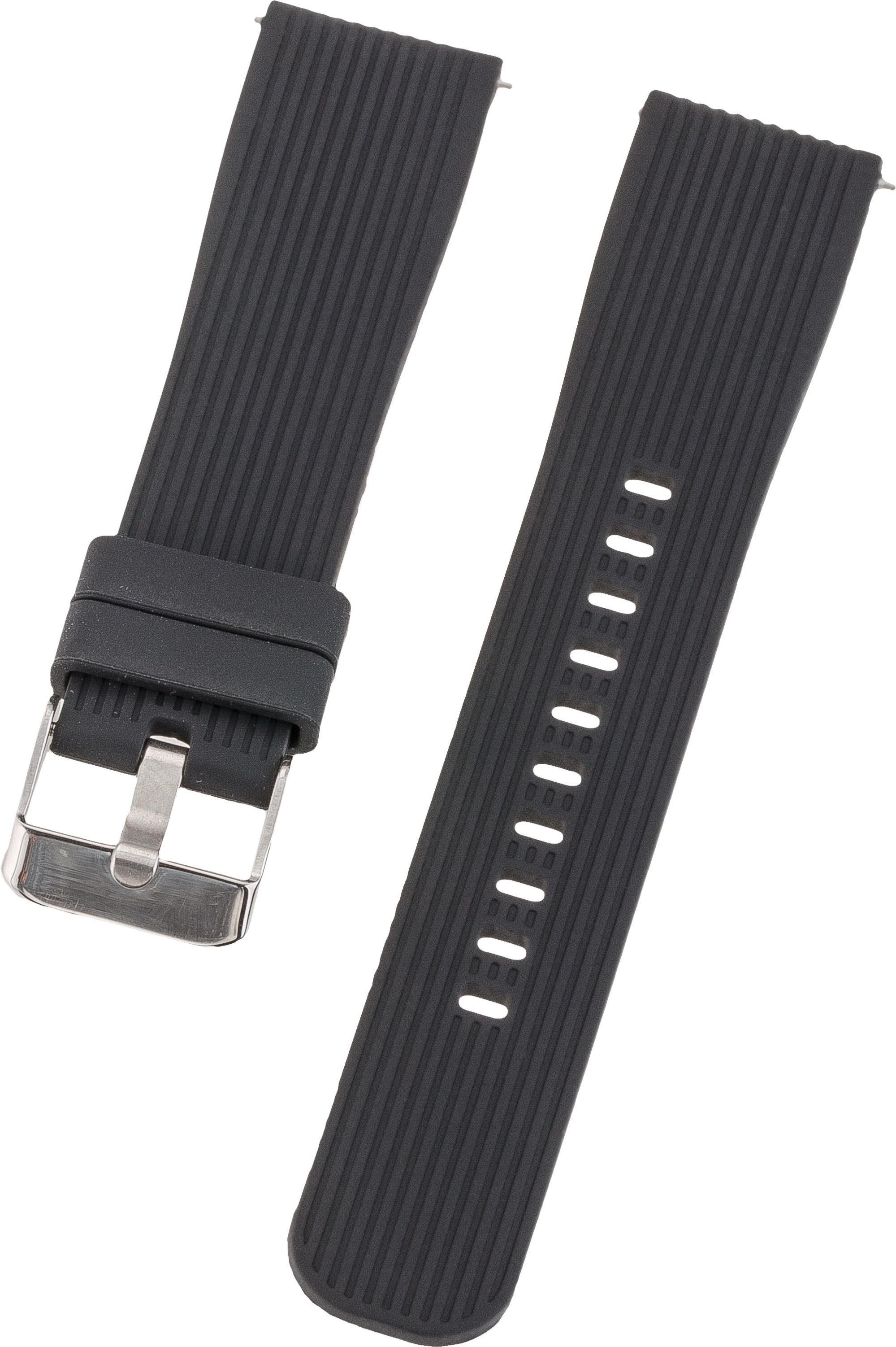 Armband 20mm Single Silicon Black (17654)