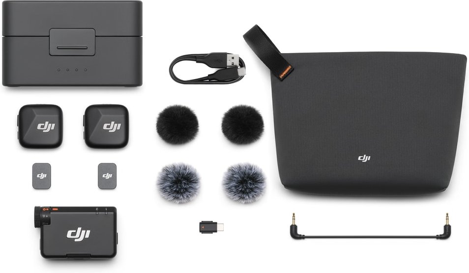 Mikrofon DJI MIC Mini (2 TX+1 RX+ Ladeschale)