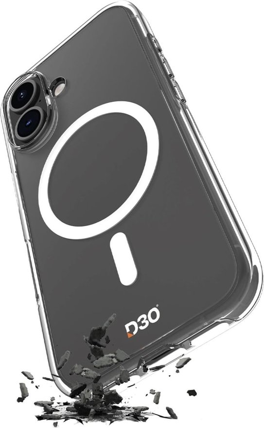 Cover Impact Clear D3O for iPhone 16, Transparent