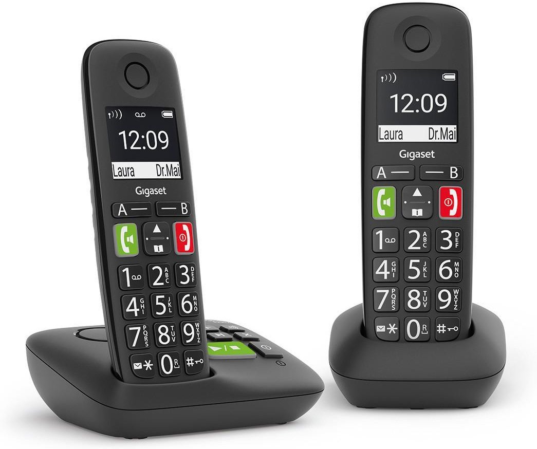 E290A Duo schwarz Schnurloses Telefon