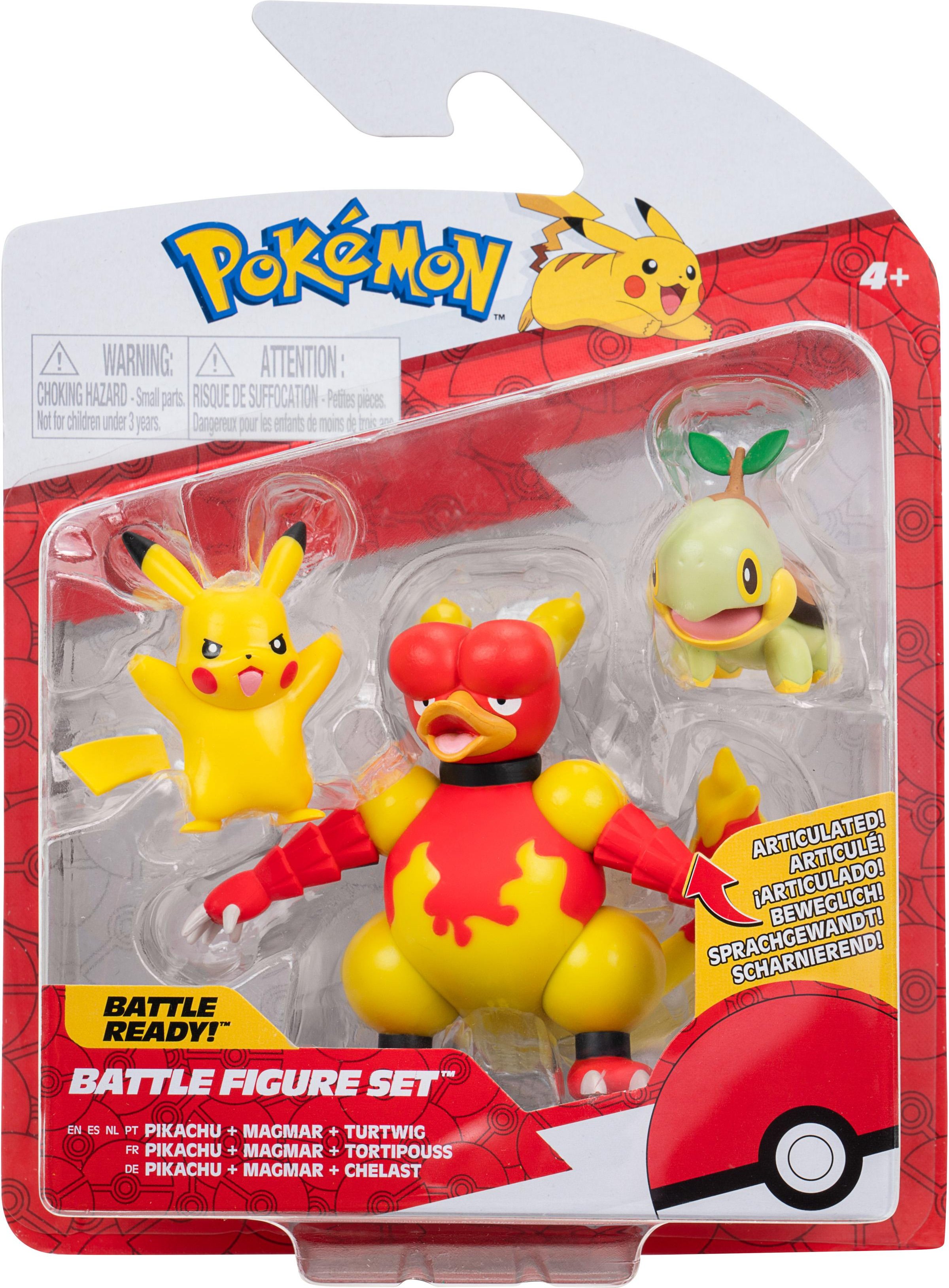 Thumbnail - Battle Figure 3 Chelast, Pikachu #9, Magmar