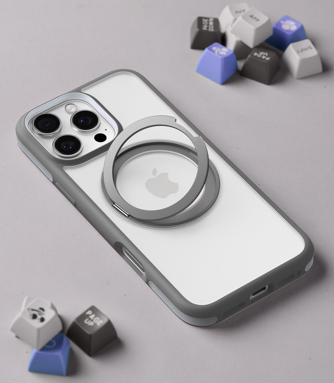 Ostand R Fusion Series für iPhone 16 Pro Titanium Grey Handyhülle