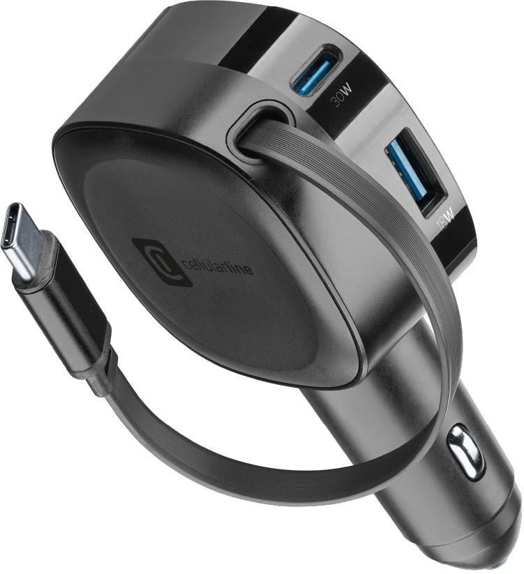 USB Car Charger Roller 60W Black (61286) Autoladegerät