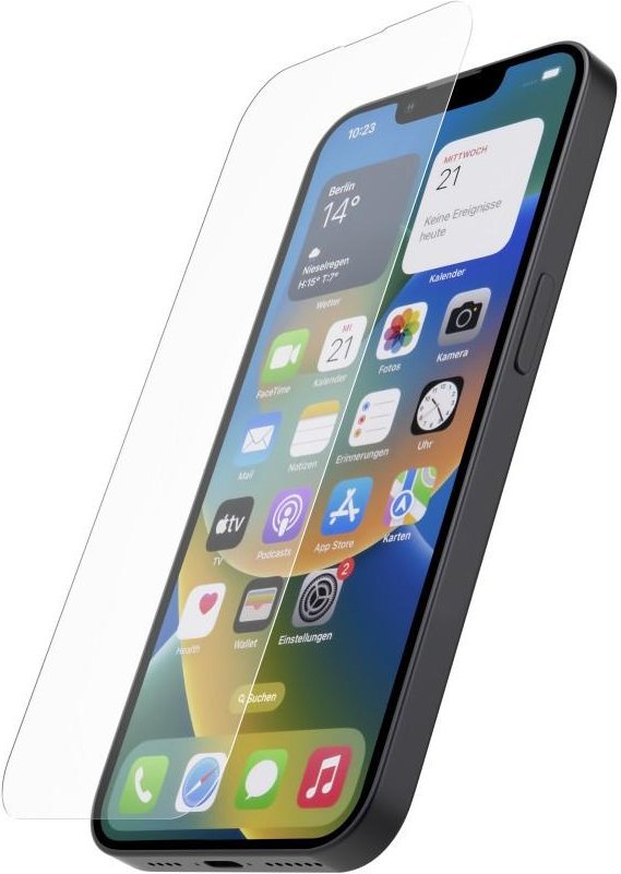 Echtglas-Displayschutz "Premium Crystal Glass" für iPhone 15/15 Pro (00219924)