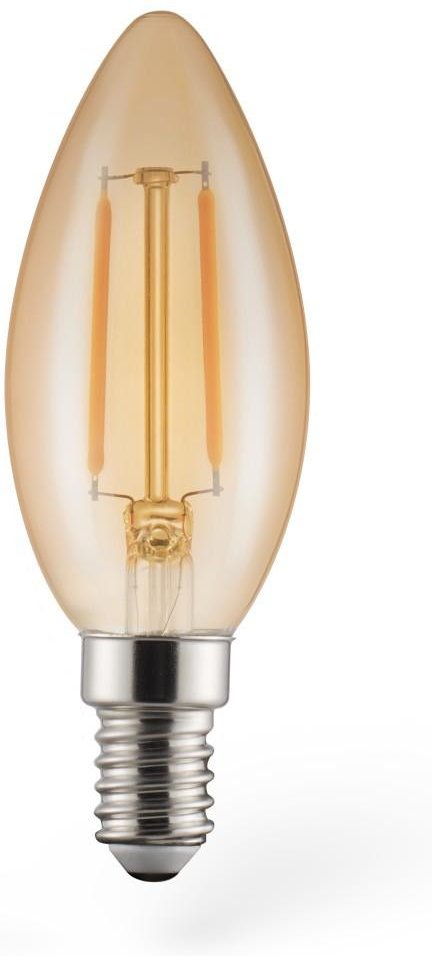 LED-Filament, E14, 180lm 2W, Vintage-Lampe Kerze, Warmweiß (00112909)