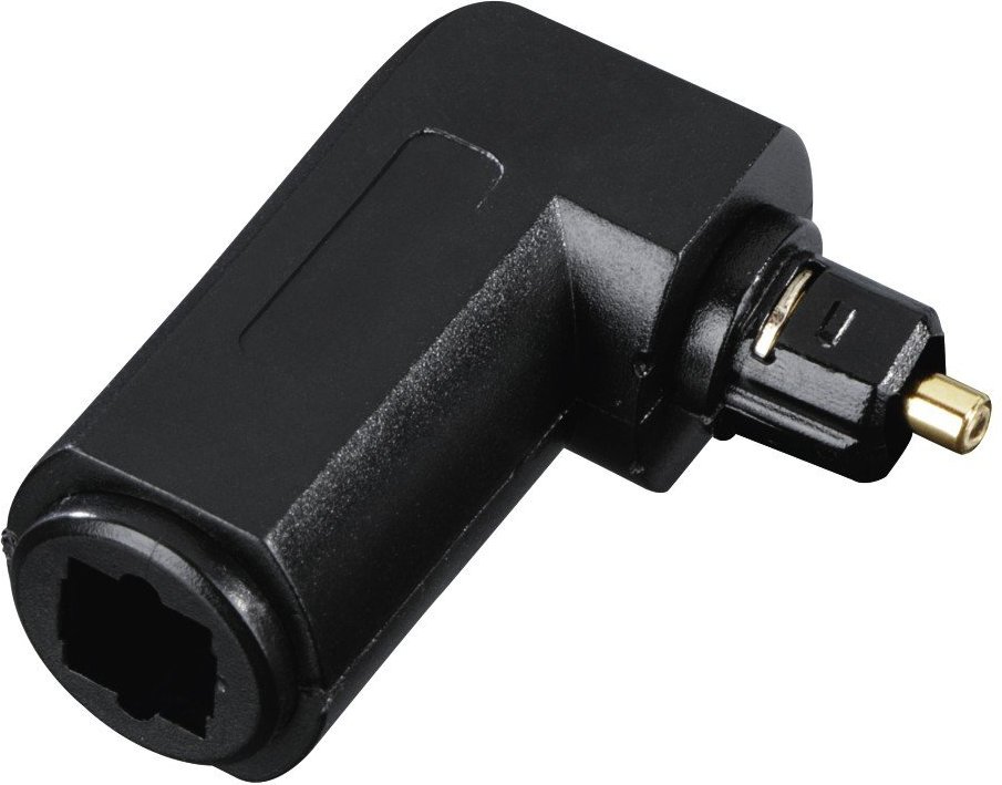 ODT-Adapter, Toslink-Stecker - Toslink-Kupplung, vergoldet, 90° Flex (00127091)