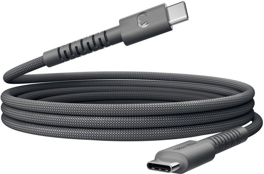 USB-C zu USB-C silikon geflochtenes Kabel "FlexWave" 2m, 100W Storm Grey (00231902)