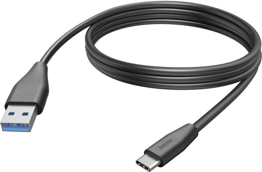 Ladekabel, USB-C - USB-A, 3 m, Schwarz (00201597)