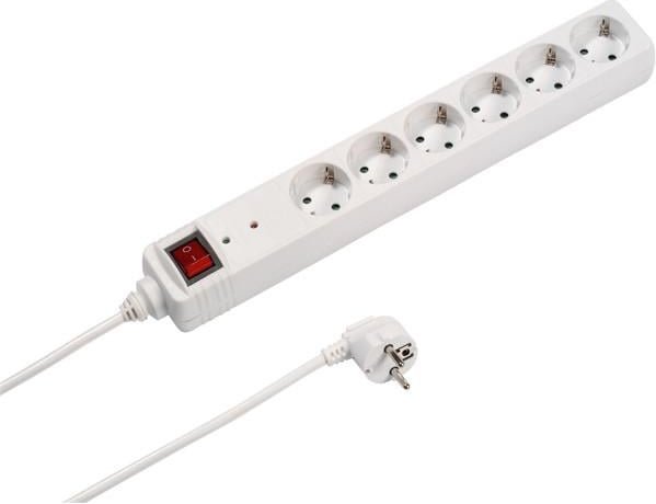 6-fach Steckdosenleiste mit Überspannungsschutz (61159)