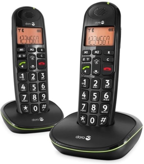 PhoneEasy 100w Duo Schwarz Schnurloses Telefon