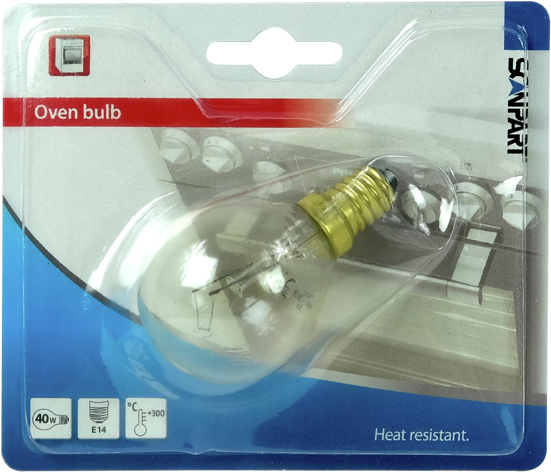 Backofenlampe E 14 300 Grad 40 W