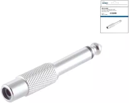 Audioadapter - 6,3mm Monoklinke auf Cinchbuchse - Metallgehäuse