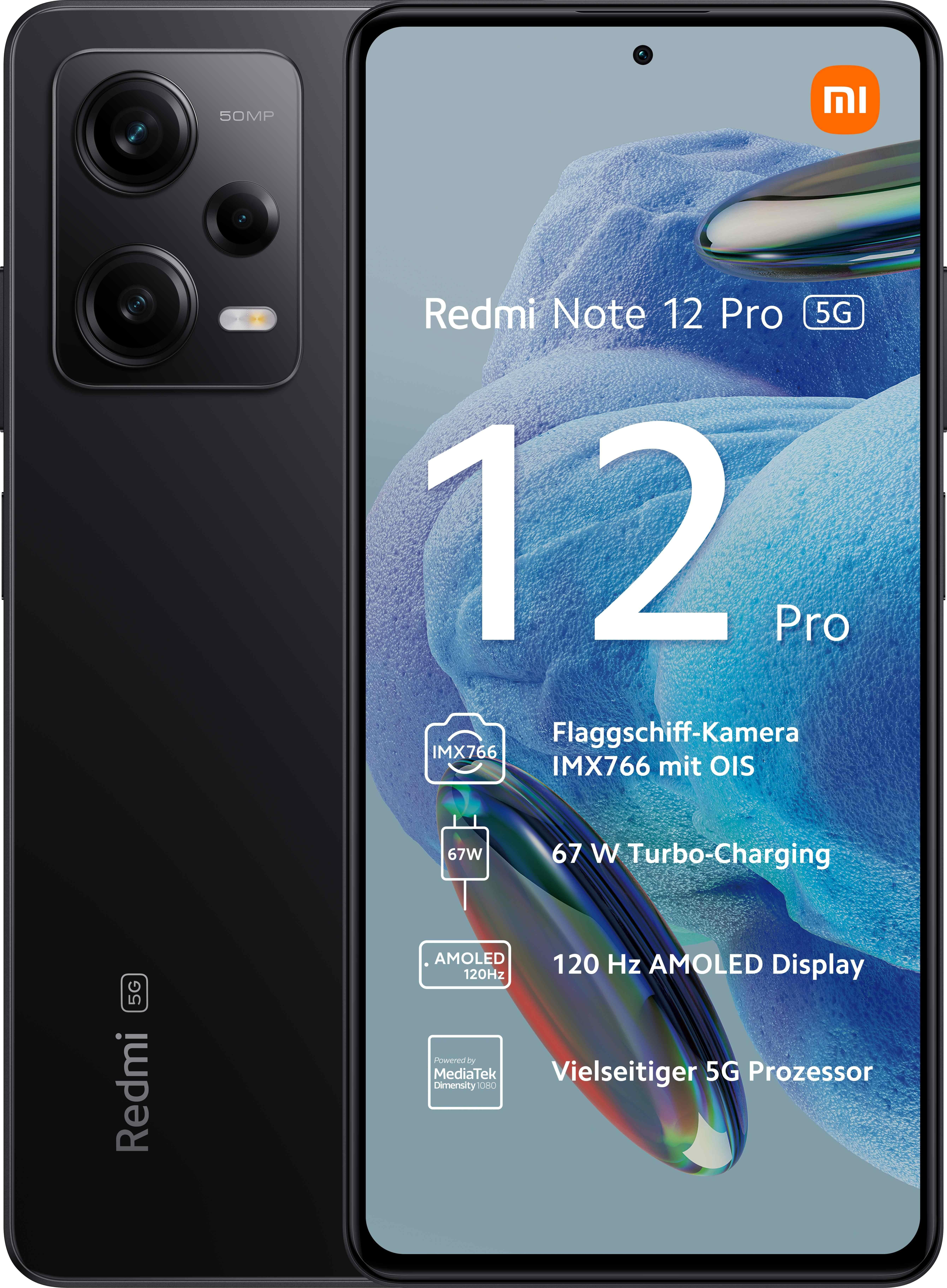 Redmi Note 12 Pro 5G 6GB + 128GB Midnight Black Smartphone