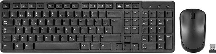 SIGNIUM Deskset - kabellos, schwarz - DE-Layout Maus-Tastatur-Set