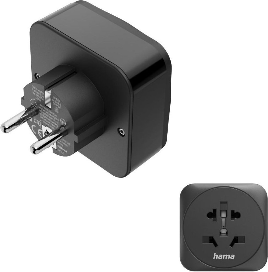 Reiseadapter Typ E/F, 3-polig, Welt nach EU, 1x USB-C, 1x USB-A, PD, 20W, S (00223460)