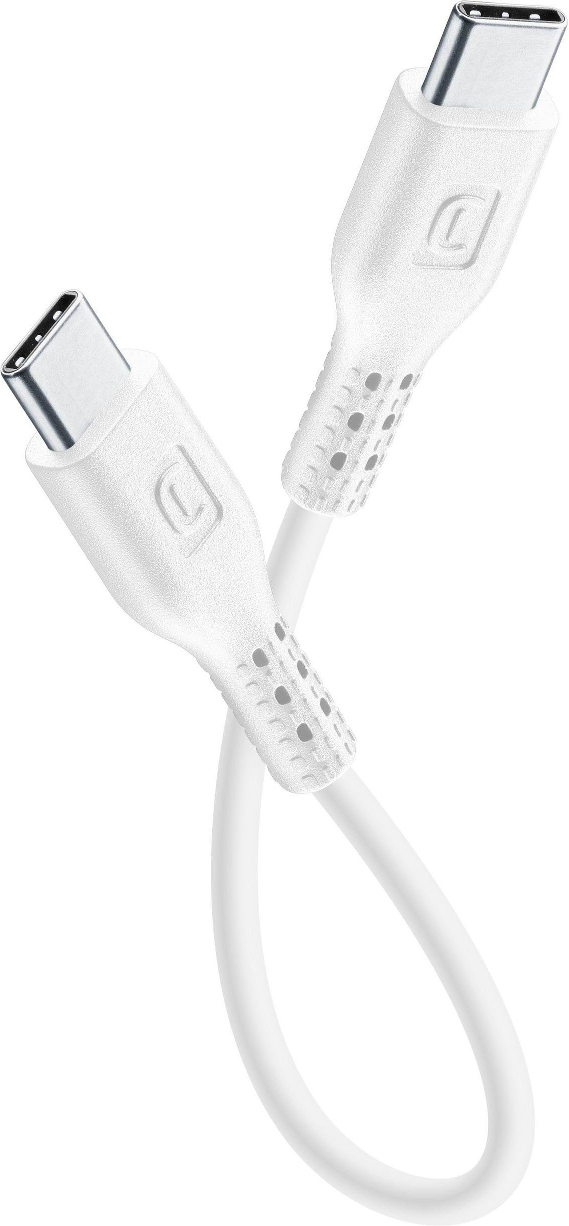 Power Data Cable 15 cm USB-C/ USB-C White