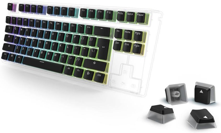 Tastenkappen-Set, Doubleshot PBT Pudding, für mech. Keyboards, QWERTY US/UK (00217894)