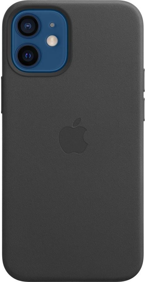 iPhone 12 mini Leder Case mit MagSafe – Schwarz Handyhülle