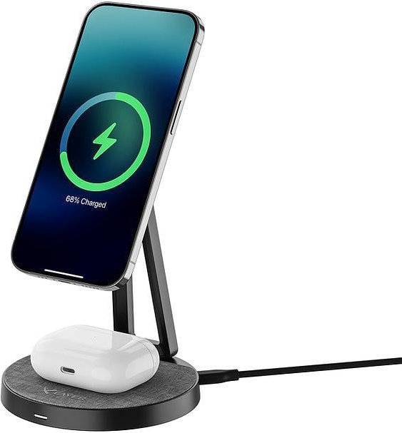 Thumbnail - MagFix Pro 2 in 1 Ladestation 15W Schwarz/Grey
