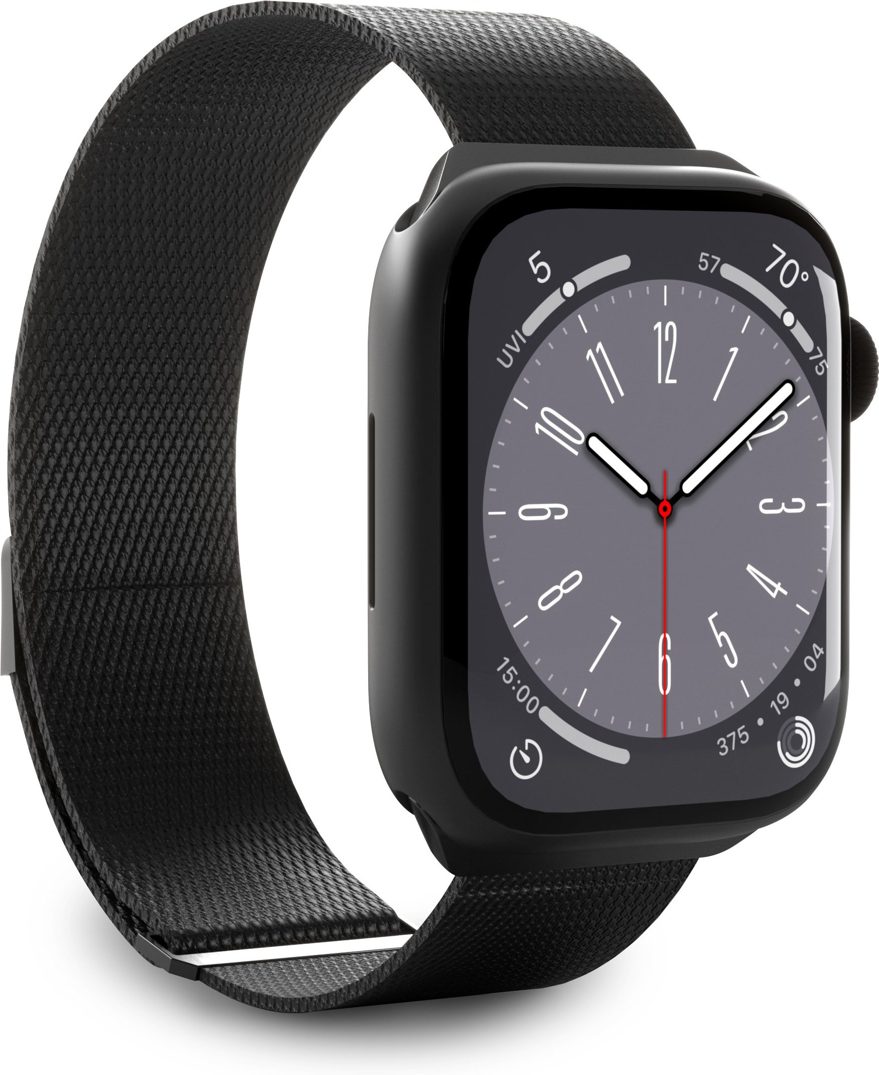 Milanese Mesh Strap für Apple Watch 42-44-45-49mm Schwarz
