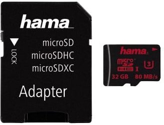 microSDHC 32GB UHS Speed Class 3 UHS-I 80MB/s + Adapter/Mobile (00123978)